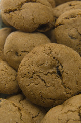 Fototapeta na wymiar Brown Cookies with raisins