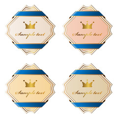 vector vintage paper labels
