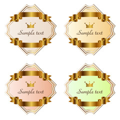 vector vintage paper labels