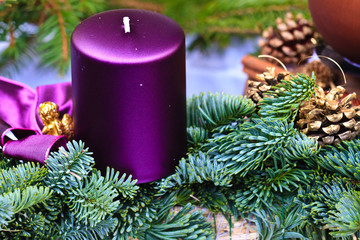 Candle of Christmas Advent Wreath