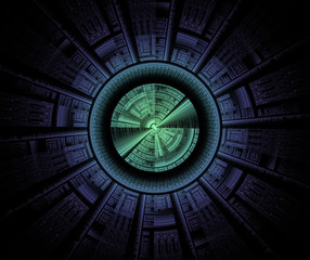 abstract technological fractal background