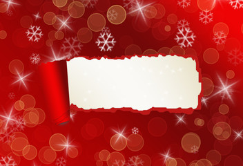 Torned paper Christmas backround