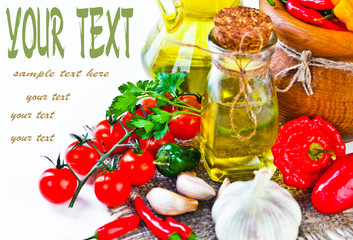 Composition with vegetables and spices