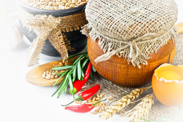 Composition with vegetables and spices