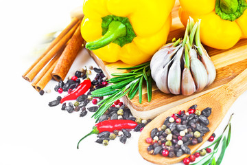 Composition with vegetables and spices