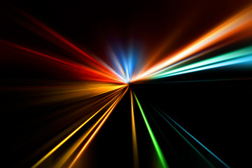 rapid race of night highway