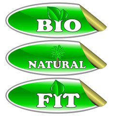 Vector - bio, natural and fit sticker