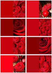 Minikarten-Set Rote Rosen, Geschenkanhänger, selbermachen