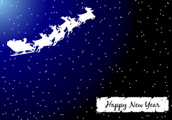 Fototapeta premium Paisaje de Santa Claus en el cielo estrellado