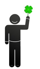 porte bonheur - trèfle à quatre feuilles