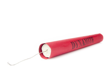 Dynamite stick on a white background