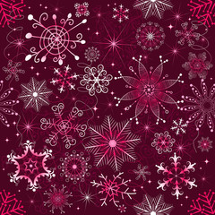 Fototapeta na wymiar Christmas purple pattern (seamless)