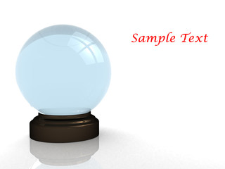 3d render of a crystal ball