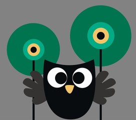 a modern owl illustration