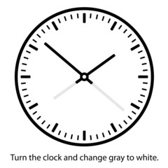 vector clock face - easy change time