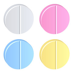 vector colored tablets