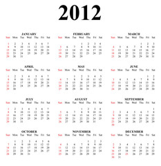 2012 Clear Great Calendar