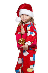 Little girl in pajamas