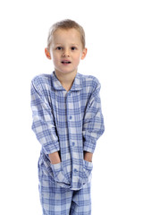 little boy in pajamas