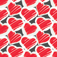 Seamless pattern - hearts