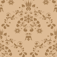Vector seamless ornament textile background