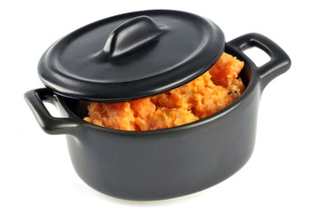 La cocotte de purée de carottes
