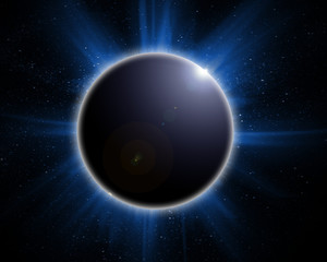 Obraz na płótnie Canvas .solar eclipse on a black background