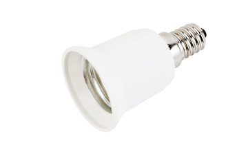 White fixture light isolated on white background