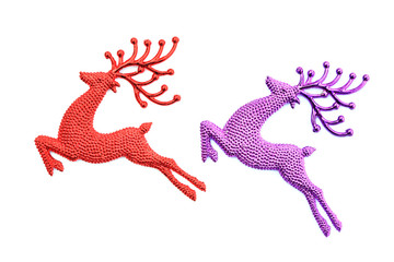 Reindeer for Christmas decorate, isolated white.