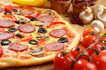 Pizza on the table