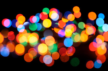 Abstract background of dof color lights