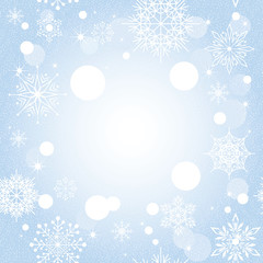 Fototapeta na wymiar Christmas snowflake on blue background