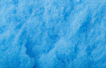 Blue texture foam sponge. Background.