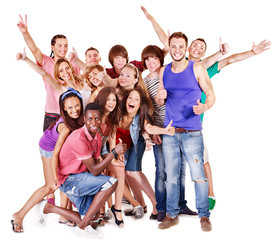 Obraz premium Group people. Isolated.