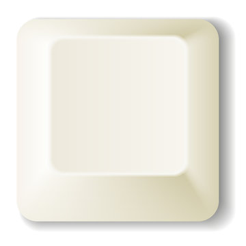 White computer key icon