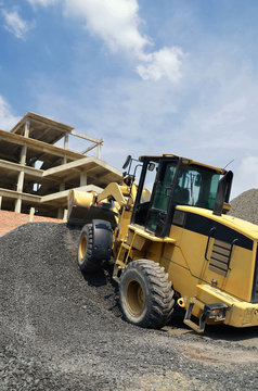 Loader Tractor at work on construction yard