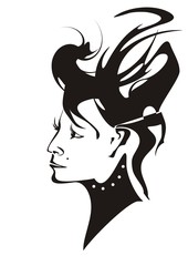 Profile of the woman