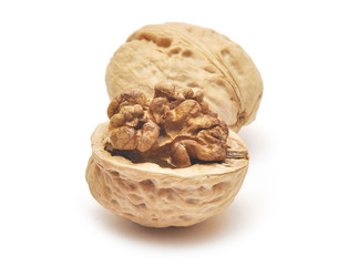 Walnuts in closeup