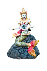 sculpture of mermaid