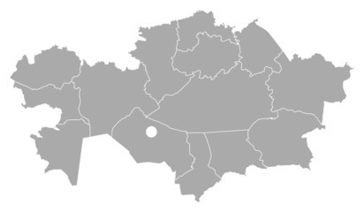 Fototapeta na wymiar Map of Kazakhstan