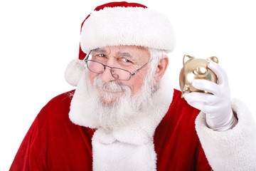 Santa with Piggy Bank