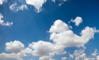 Naklejka na ściany i meble Blue sky with cloud background