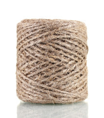 Hank of rope isolated on white