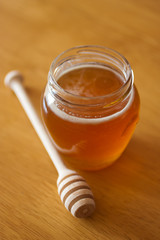 Real honey with stick