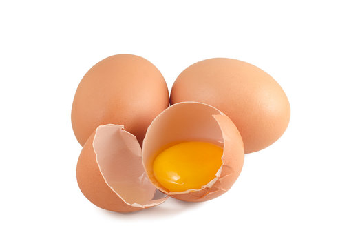 Three raw eggs