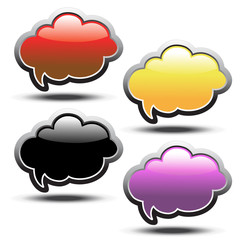 Vector comic bubbles