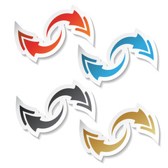 Vector arrow stickers