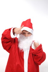 Kind als Weihnachtsmann