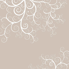 Elegant and delicate black background with golden swirls