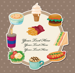 Cartoon fast-food card
